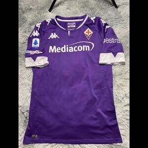 FC FIORENTINA 2020/21 HOME MATCH ISSUE/WORN SHIRT Vlahovic #9 With COA Serie A
